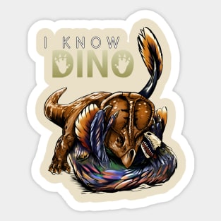 Fighting Dinosaurs Sticker